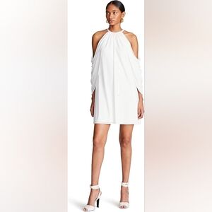 Elegant White Draped Dress